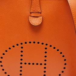 Pre Owned Hermès Orange Epsom Leather Evelyne TPM Bag