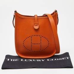 Pre Owned Hermès Orange Epsom Leather Evelyne TPM Bag