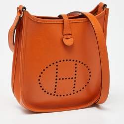 Pre Owned Hermès Orange Epsom Leather Evelyne TPM Bag