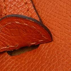Pre Owned Hermès Orange Epsom Leather Evelyne TPM Bag