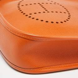 Pre Owned Hermès Orange Epsom Leather Evelyne TPM Bag