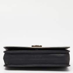 Chanel Black/Gold Leather Boy Wallet On Chain