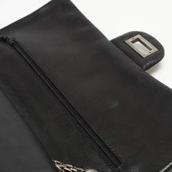 Pre Owned Chanel Black Quilted Patent Leather Reissue 2.55 Classic 227 Flap Bag