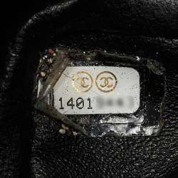 Pre Owned Chanel Black Quilted Patent Leather Reissue 2.55 Classic 227 Flap Bag