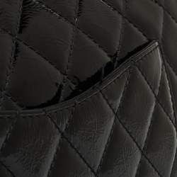 Pre Owned Chanel Black Quilted Patent Leather Reissue 2.55 Classic 227 Flap Bag