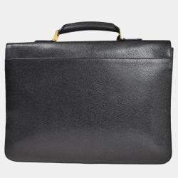 Chanel Vintage Black Leather briefcase