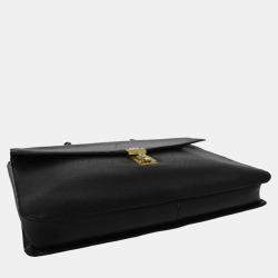 Chanel Vintage Black Leather briefcase