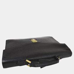 Chanel Vintage Black Leather briefcase