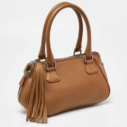 Pre Owned Chanel Brown Leather LAX Tassel Bag