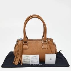 Pre Owned Chanel Brown Leather LAX Tassel Bag