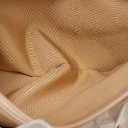 Pre Owned Chanel Beige Quilted Caviar Leather Jumbo Classic Single Flap Bag