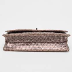 Chanel Silver Quilted Glitter Fabric Reissue Flap Bag