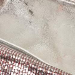 Chanel Silver Quilted Glitter Fabric Reissue Flap Bag