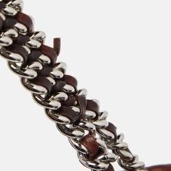 Pre Owned Chanel Burgundy Quilted Leather Maxi Chain Around Flap Bag