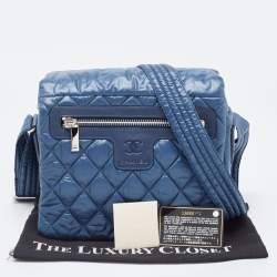 Chanel Blue Quilted Nylon Small Coco Cocoon Messenger Bag