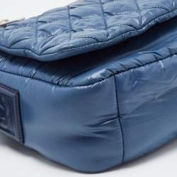 Chanel Blue Quilted Nylon Small Coco Cocoon Messenger Bag