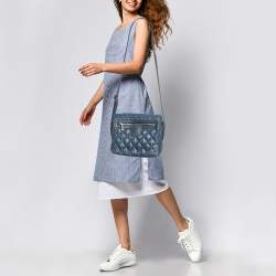 Chanel Blue Quilted Nylon Small Coco Cocoon Messenger Bag