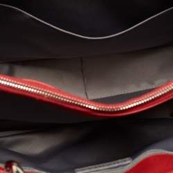 Pre Owned Chanel Red Quilted Caviar Leather Grand Shopper Tote