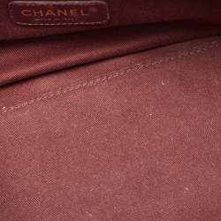 Pre Owned Chanel Dark Brown Quilted Leather Perfect Edge Tote