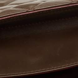 Pre Owned Chanel Dark Brown Quilted Leather Perfect Edge Tote