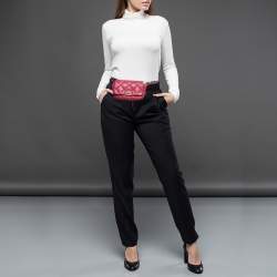 Pre Owned Chanel Pink Quilted Leather CC 19 Waist Bag