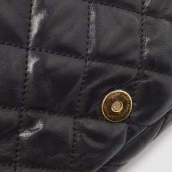 Pre Owned Chanel Black Quilted Leather Chain Me Flap Bag
