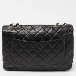 Chanel Black Quilted Leather Jumbo Classic Single Flap Bag