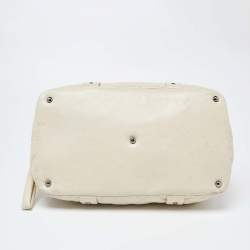 Pre Owned Chanel Beige Quilted Leather Lady Braid Bowler Bag
