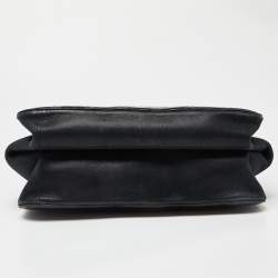 Pre Owned Chanel Black Quilted Leather Small Straight-Lined Shopper Tote