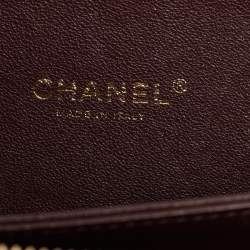 Pre Owned Chanel Pink/Black Quilted Caviar Leather Small CC Filigree Vanity Case Bag