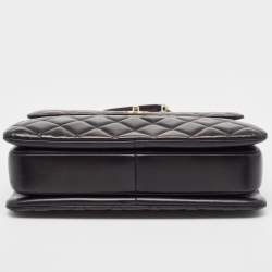 Pre Owned Chanel Black Quilted Leather Large Trendy CC Top Handle Bag