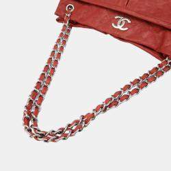 Chanel Red Leather Natural Beauty Tote Bag