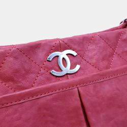 Chanel Red Leather Natural Beauty Tote Bag