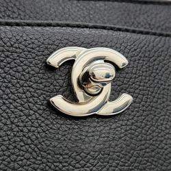 Pre Owned Chanel Black Leather Executive Cerf Tote Bag