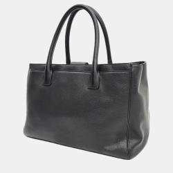 Pre Owned Chanel Black Leather Executive Cerf Tote Bag