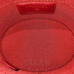 Pre Owned Chanel Red Patent Leather Mini Vanity Case Shoulder Bag