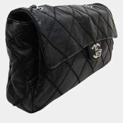 Pre Owned Chanel Black Leather Ultimate Stitch Shoulder Bag