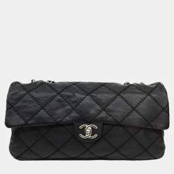 Pre Owned Chanel Black Leather Ultimate Stitch Shoulder Bag