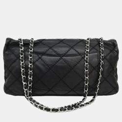 Pre Owned Chanel Black Leather Ultimate Stitch Shoulder Bag