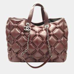Chanel Brown Leather Chesterfield Shoulder Bag