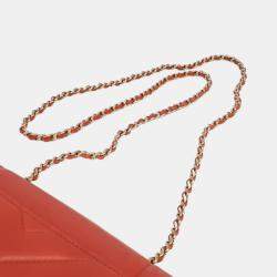 Chanel Red Chevron chain cross bag