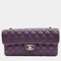 Chanel Purple Caviar New Classic Baguette Bag