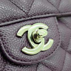 Chanel Purple Caviar New Classic Baguette Bag