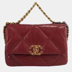 Chanel 19 flap online bag burgundy