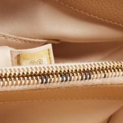 Pre Owned Chanel Beige Quilted Caviar Leather GST Shopper Tote