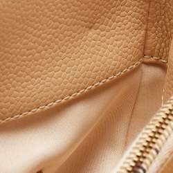 Pre Owned Chanel Beige Quilted Caviar Leather GST Shopper Tote