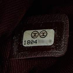 Pre Owned Chanel Burgundy Quilted Glazed Caviar Leather Crave Tote