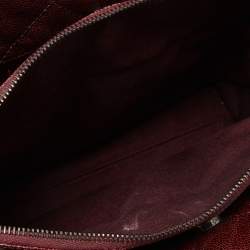 Pre Owned Chanel Burgundy Quilted Glazed Caviar Leather Crave Tote