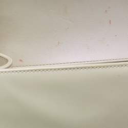 Chanel Pearl White Quilted Patent Leather Medium Boy Flap Bag