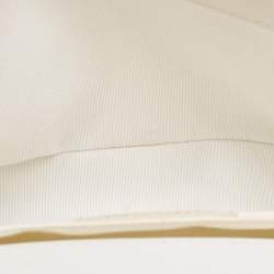 Pre Owned Chanel White Stitch Quilted Leather Medium Boy Flap Bag